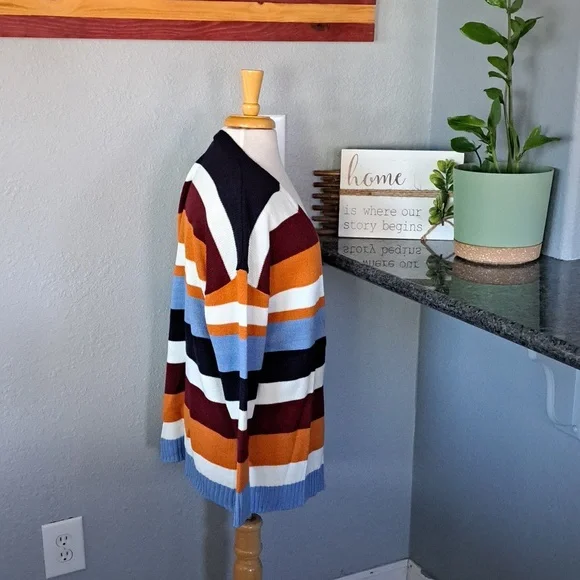 Striped Knit Cardigan | Size XL - Picture 3 of 5